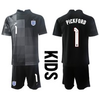 England Jordan Pickford #1 Målmand Hjemme Trøje Børn VM 2022 Kortærmet (+ Korte bukser)